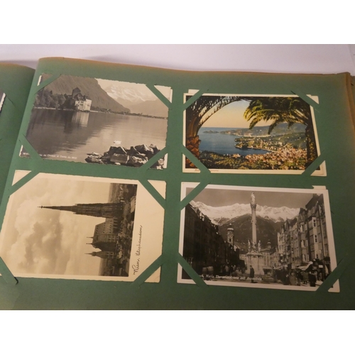 253 - Vintage postcard album and contents of early 20th century souvenir topographical postcards, over 300... 