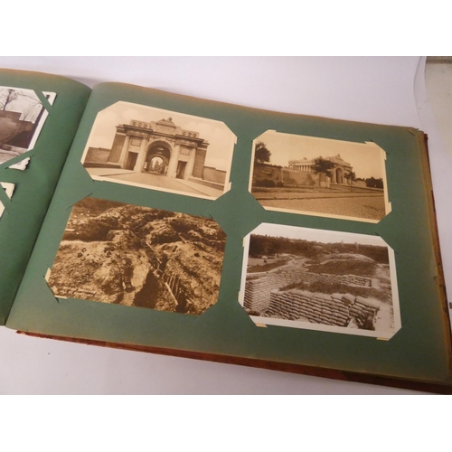 253 - Vintage postcard album and contents of early 20th century souvenir topographical postcards, over 300... 