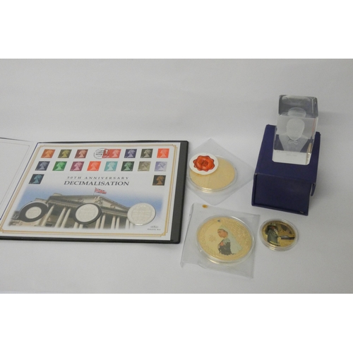 680 - Jubilee Mint - Silver Proof Coin Collection Cover Set - 50th Anniversary of Decimalisation, with thr... 