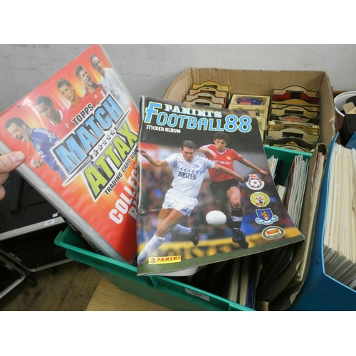 327 - A large quantity of football, mostly complete, sticker albums, football programs and assorted BOAC m... 