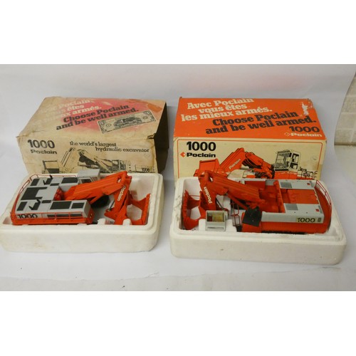 344 - Eight boxed model JCB's, lorries, excavators etc, (see condition report for models) - boxes as found