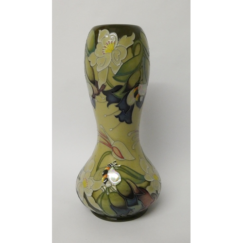 205 - A Moorcroft honey bee limited edition vase number 47/150, impressed marks and dated 2013, with box