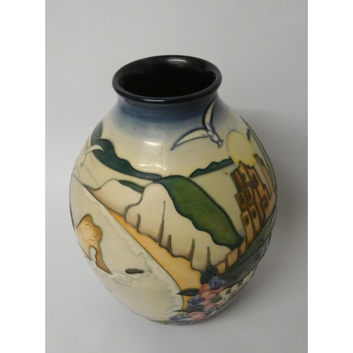 206 - Moorcroft A Walk Though Time (Corfe Castle) Vase. Limited edition 40/100, designed by Rachel Bishop ... 