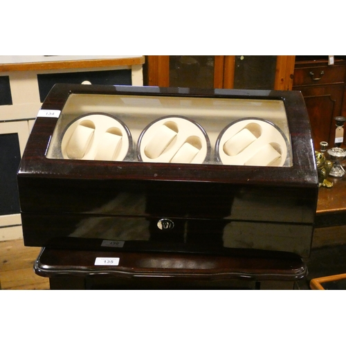 134 - An electric multi watch winder display cabinet