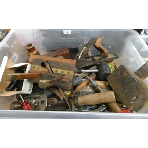 372 - A large quantity of old hand tools, planes etc