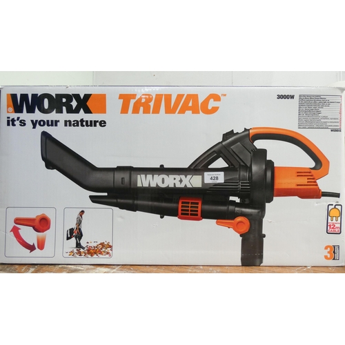 428 - A Worx Trivac electric leaf blower / vax