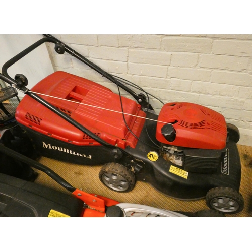 458 - A Mountfield petrol engine self-propelled lawn mower with grass collection box