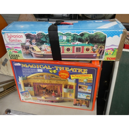 344 - A Magical Theatre in box and Tomy Sylvanian Families in box