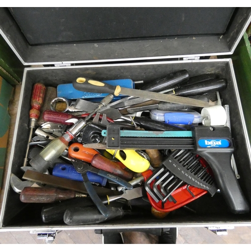 349 - Two aluminium carrying cases both containing a large quantity of hand tools etc