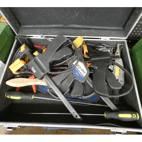 349 - Two aluminium carrying cases both containing a large quantity of hand tools etc