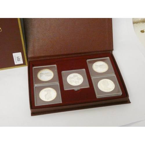 551 - The Kings of England Collection 1980; Two boxed sets of the Cayman Islands Silver coins Kings collec... 