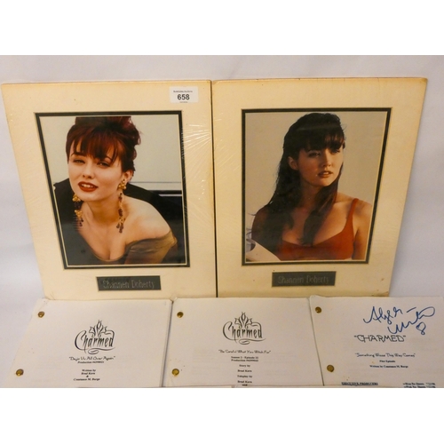 658 - Charmed - five scripts from the US TV show. Includes pilot episode with facsimile signatures of Shan... 