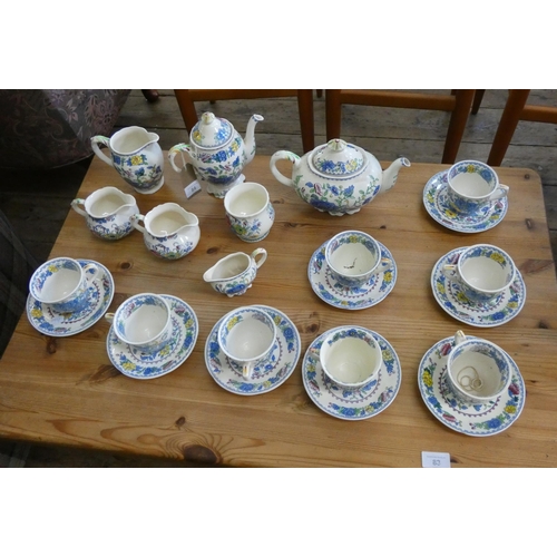 84 - Mason's Regency pattern china tea set, 23 pieces