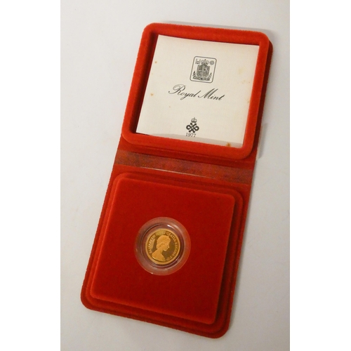 549 - Queen Elizabeth II 1980 gold proof Half Sovereign in red case.