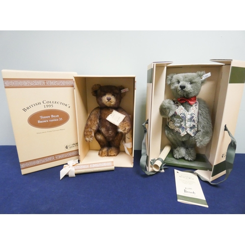 504 - A Steiff British collectors 1995 brown-tipped bear with original box and certificate and a Victorian... 