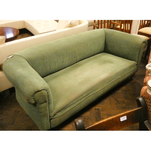 150 - A 1920's Chesterfield sofa currently upholstered in green dralon