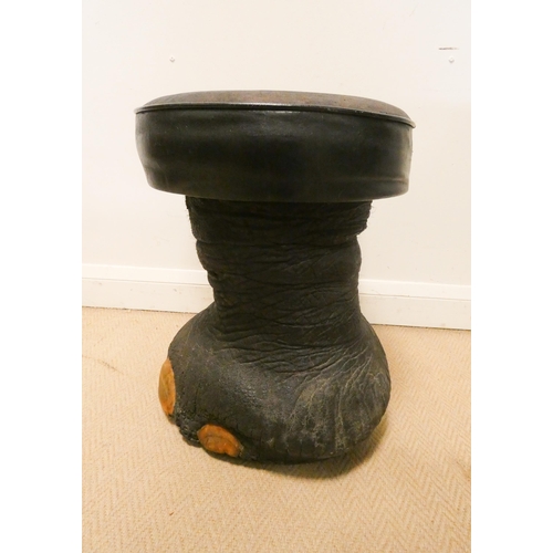 400 - A large elephant's foot footstool