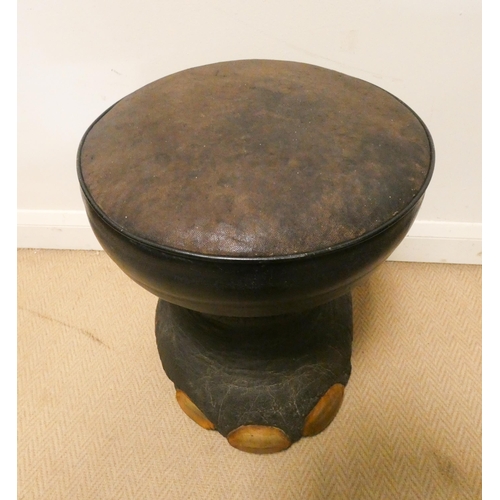 400 - A large elephant's foot footstool