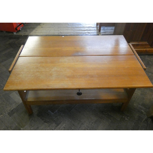 405 - A two tier teak trolley table