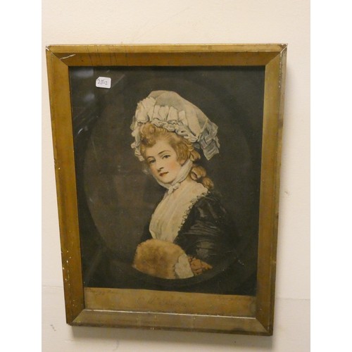 393 - A Victorian oil portrait of a lady in a rosewood frame. Image size 13