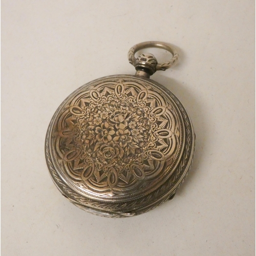 610 - An Edwardian silver chronometer pocket watch with fusee movement. Hallmarked Chester 1902