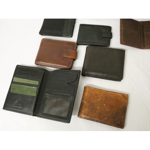 764 - A collection of nine modern and other gents wallets to include Mont Blanc, Hugo Boss, Ralph Lauren e... 