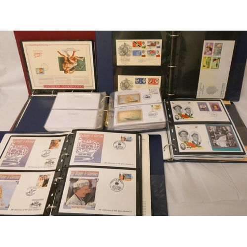 753 - Four albums of commemorative and other First Day covers, in presentation packs and three smaller alb... 