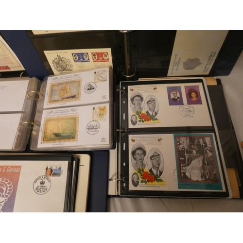 753 - Four albums of commemorative and other First Day covers, in presentation packs and three smaller alb... 