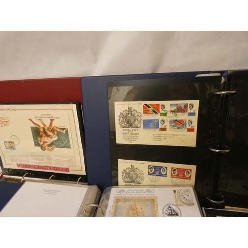 753 - Four albums of commemorative and other First Day covers, in presentation packs and three smaller alb... 