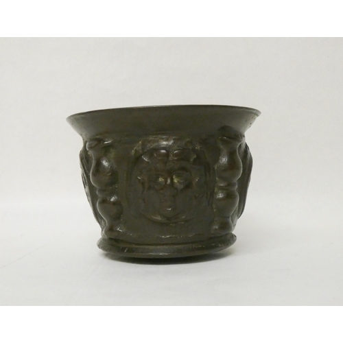 215 - An antique bronze mortar