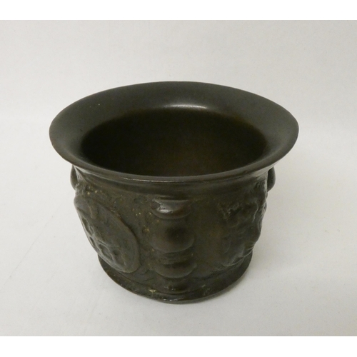 215 - An antique bronze mortar