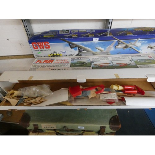 425 - Three large aeroplane kit model boxes. BOXES ONLY. - no model pieces inside, refer to photos! Sold a... 