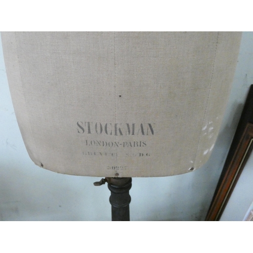 137 - A Stockman vintage dressmakers model on tripod stand