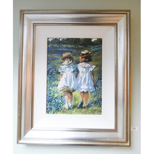 263 - Sherree Valentine Daines - Bluebell Meadow, Limited Edition Artist's Proof, monogrammed & numbered 1... 