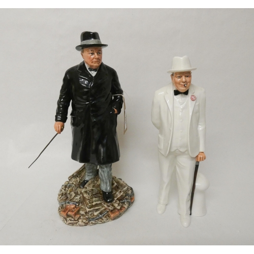 286 - A Royal Doulton figure of Winston Churchill. Limited edition number 1301 of 5000 together with a fig... 