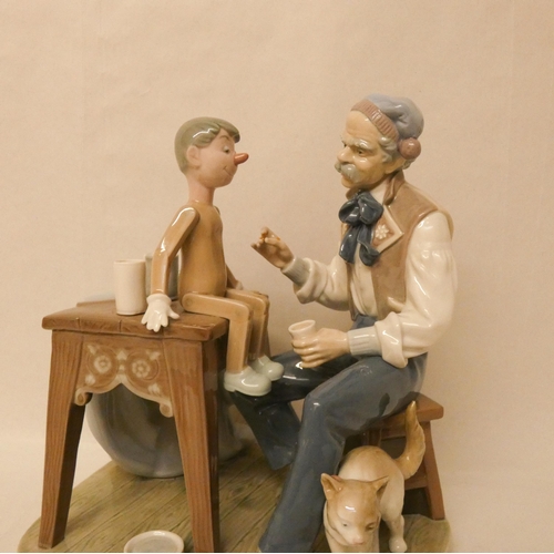 291 - Lladro, The Puppet Painter, Pinocchio and Geppetto