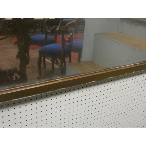 359 - A large Victorian gilt framed over mantel mirror with electric lights fitted over. 42