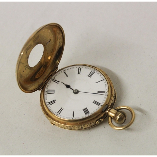 729 - A Victorian 18ct yellow gold top wind pocket watch, inner and outer cases marked 18k. Gross weight 5... 