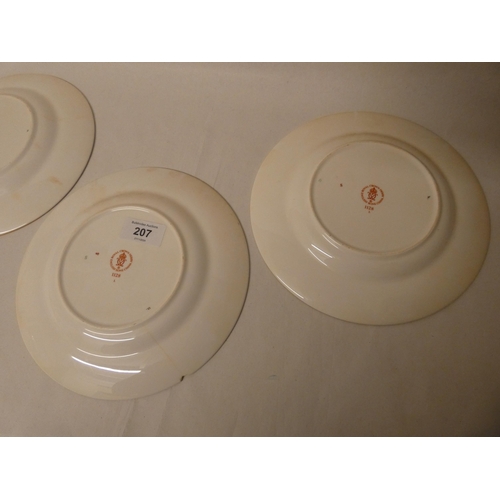 207 - Four Royal Crown Derby Japan pattern cabinet plates numbered on reverse  1128