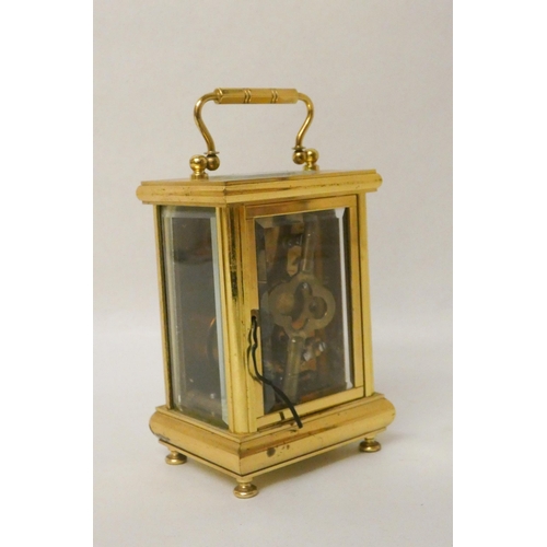 210 - A good quality modern presentation carriage clock retailed by Boodle and Dunthorne