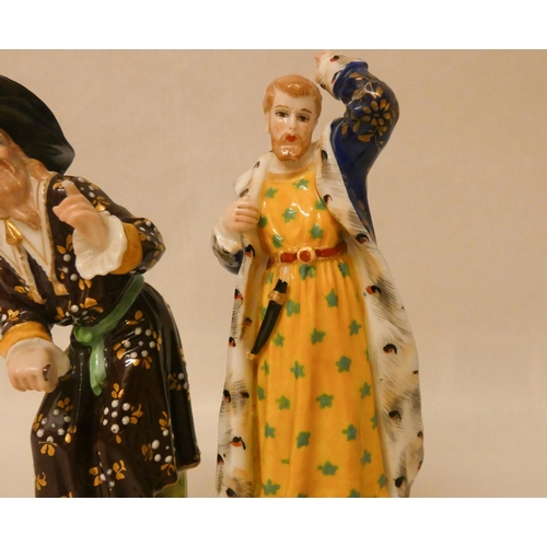 247 - Two Crown Derby porcelain figurines titles: Othello and Shylock