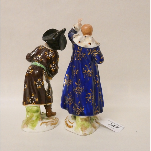 247 - Two Crown Derby porcelain figurines titles: Othello and Shylock