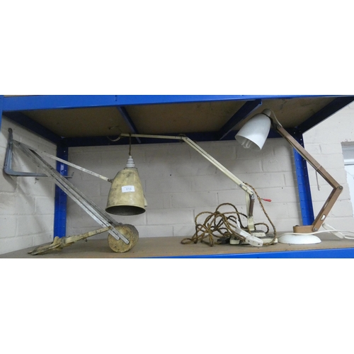 810 - Three old angle poise lamps