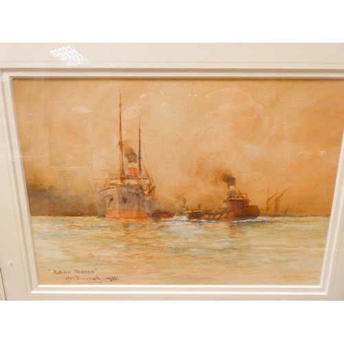 291 - A W M Birchall marine watercolour entitled Father Thames, titled, signed and dated 1932, lower left.... 