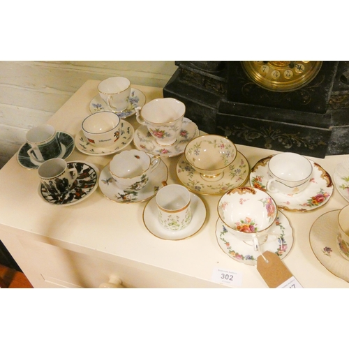 347 - A collection of assorted cups and saucers, and a few plates