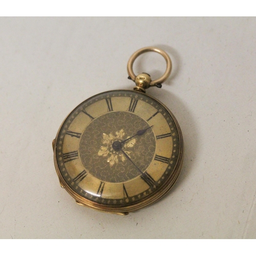 678 - A Victorian 18k outer cased open face pocket watch. Gross weight 38.2g