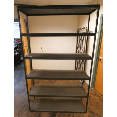 858 - A Libra five tier good quality modern shelving display unit.