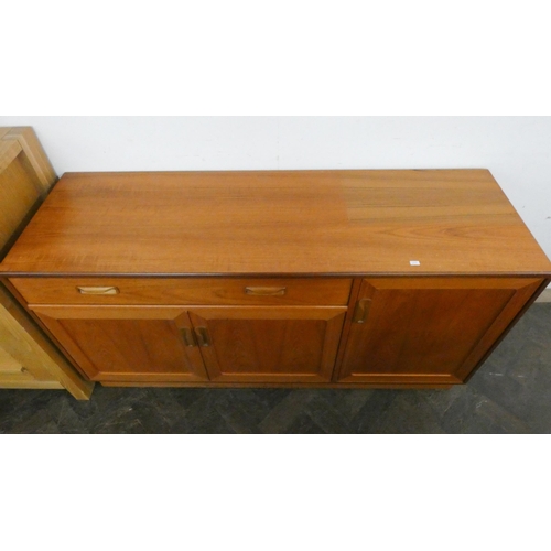 8 - A G-plan teak side board fitted cupboards and one drawer, 4'6