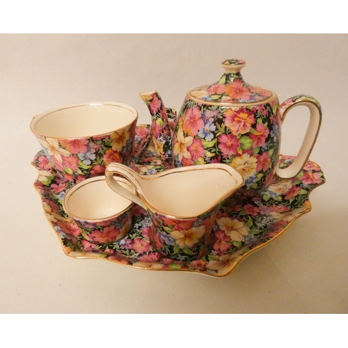 221 - A Royal Winton Chintz breakfast cabaret set on tray