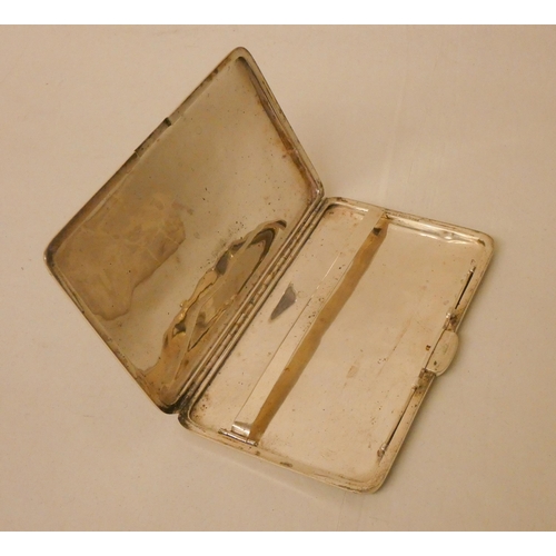 508 - An Eastern sterling silver cigarette case, gross weight 6.3 troy ozs...